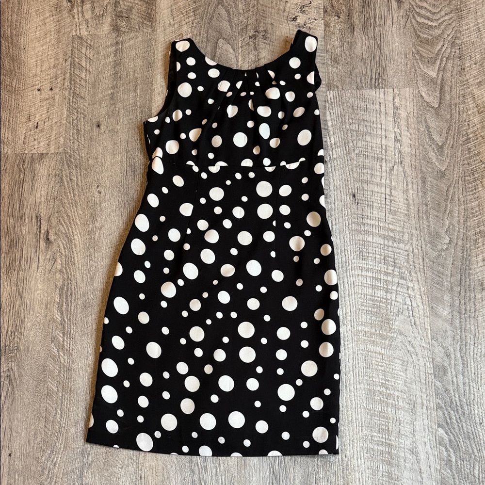 Spense Black and White Polka Dot Mini Dress